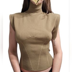 Elegant ZARA Olive Green Top